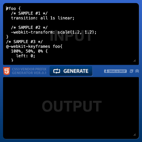 CSS3 Prefix Generator